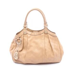 Gucci Sukey Guccissima Handbag Leather Beige